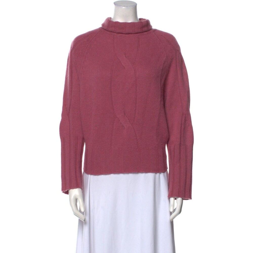 Les Copains Cashmere Turtleneck Pink Long Sleeve Pullover Sweater Size M IT 42
